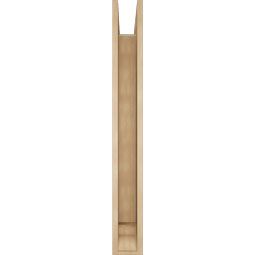 Ekena Millwork - BKTUR0554X46X46LEC01RCPR - Timberthane Faux Wood Legacy Style Bracket w/ Offset Brace, Traditional Ends, 5 1/2"W x 46"D x 46"H, Primed Tan