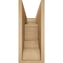 Ekena Millwork - BKTUR0756X18X18LEC01RCPR - Timberthane Faux Wood Legacy Style Bracket w/ Offset Brace, Traditional Ends, 7 1/2"W x 18"D x 18"H, Primed Tan