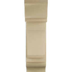 Ekena Millwork - BKTUR0756X18X26LEC01RCPR - Timberthane Faux Wood Legacy Style Bracket w/ Offset Brace, Traditional Ends, 7 1/2"W x 18"D x 26"H, Primed Tan