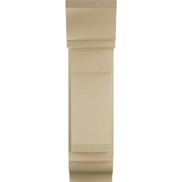 Ekena Millwork - BKTUR0756X18X30LEC01RCPR - Timberthane Faux Wood Legacy Style Bracket w/ Offset Brace, Traditional Ends, 7 1/2"W x 18"D x 30"H, Primed Tan