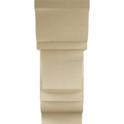 Ekena Millwork - BKTUR0756X20X20LEC01RCPR - Timberthane Faux Wood Legacy Style Bracket w/ Offset Brace, Traditional Ends, 7 1/2"W x 20"D x 20"H, Primed Tan