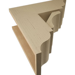 Ekena Millwork - BKTUR0756X20X20LEC01RCPR - Timberthane Faux Wood Legacy Style Bracket w/ Offset Brace, Traditional Ends, 7 1/2"W x 20"D x 20"H, Primed Tan