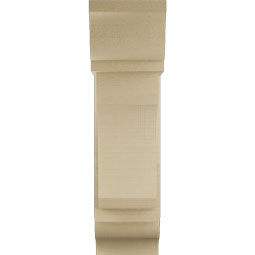 Ekena Millwork - BKTUR0756X20X28LEC01RCPR - Timberthane Faux Wood Legacy Style Bracket w/ Offset Brace, Traditional Ends, 7 1/2"W x 20"D x 28"H, Primed Tan