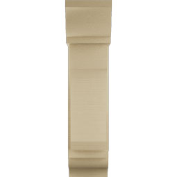 Ekena Millwork - BKTUR0756X20X32LEC01RCPR - Timberthane Faux Wood Legacy Style Bracket w/ Offset Brace, Traditional Ends, 7 1/2"W x 20"D x 32"H, Primed Tan