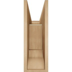 Ekena Millwork - BKTUR0756X22X22LEC01RCPR - Timberthane Faux Wood Legacy Style Bracket w/ Offset Brace, Traditional Ends, 7 1/2"W x 22"D x 22"H, Primed Tan