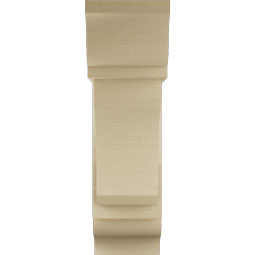 Ekena Millwork - BKTUR0756X22X26LEC01RCPR - Timberthane Faux Wood Legacy Style Bracket w/ Offset Brace, Traditional Ends, 7 1/2"W x 22"D x 26"H, Primed Tan