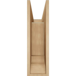 Ekena Millwork - BKTUR0756X22X26LEC01RCPR - Timberthane Faux Wood Legacy Style Bracket w/ Offset Brace, Traditional Ends, 7 1/2"W x 22"D x 26"H, Primed Tan