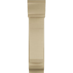Ekena Millwork - BKTUR0756X22X34LEC01RCPR - Timberthane Faux Wood Legacy Style Bracket w/ Offset Brace, Traditional Ends, 7 1/2"W x 22"D x 34"H, Primed Tan
