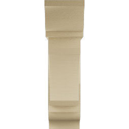 Ekena Millwork - BKTUR0756X24X28LEC01RCPR - Timberthane Faux Wood Legacy Style Bracket w/ Offset Brace, Traditional Ends, 7 1/2"W x 24"D x 28"H, Primed Tan