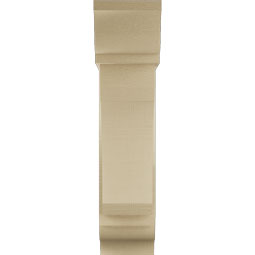 Ekena Millwork - BKTUR0756X24X32LEC01RCPR - Timberthane Faux Wood Legacy Style Bracket w/ Offset Brace, Traditional Ends, 7 1/2"W x 24"D x 32"H, Primed Tan