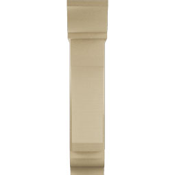 Ekena Millwork - BKTUR0756X24X36LEC01RCPR - Timberthane Faux Wood Legacy Style Bracket w/ Offset Brace, Traditional Ends, 7 1/2"W x 24"D x 36"H, Primed Tan