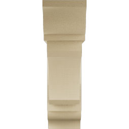 Ekena Millwork - BKTUR0756X26X26LEC01RCPR - Timberthane Faux Wood Legacy Style Bracket w/ Offset Brace, Traditional Ends, 7 1/2"W x 26"D x 26"H, Primed Tan