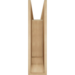 Ekena Millwork - BKTUR0756X26X30LEC01RCPR - Timberthane Faux Wood Legacy Style Bracket w/ Offset Brace, Traditional Ends, 7 1/2"W x 26"D x 30"H, Primed Tan