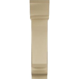 Ekena Millwork - BKTUR0756X26X34LEC01RCPR - Timberthane Faux Wood Legacy Style Bracket w/ Offset Brace, Traditional Ends, 7 1/2"W x 26"D x 34"H, Primed Tan