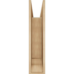 Ekena Millwork - BKTUR0756X26X34LEC01RCPR - Timberthane Faux Wood Legacy Style Bracket w/ Offset Brace, Traditional Ends, 7 1/2"W x 26"D x 34"H, Primed Tan