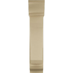 Ekena Millwork - BKTUR0756X26X38LEC01RCPR - Timberthane Faux Wood Legacy Style Bracket w/ Offset Brace, Traditional Ends, 7 1/2"W x 26"D x 38"H, Primed Tan