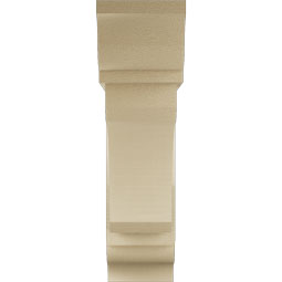 Ekena Millwork - BKTUR0756X28X28LEC01RCPR - Timberthane Faux Wood Legacy Style Bracket w/ Offset Brace, Traditional Ends, 7 1/2"W x 28"D x 28"H, Primed Tan