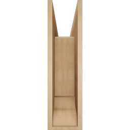 Ekena Millwork - BKTUR0756X28X28LEC01RCPR - Timberthane Faux Wood Legacy Style Bracket w/ Offset Brace, Traditional Ends, 7 1/2"W x 28"D x 28"H, Primed Tan