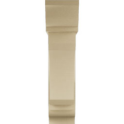 Ekena Millwork - BKTUR0756X28X32LEC01RCPR - Timberthane Faux Wood Legacy Style Bracket w/ Offset Brace, Traditional Ends, 7 1/2"W x 28"D x 32"H, Primed Tan