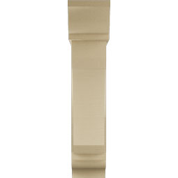 Ekena Millwork - BKTUR0756X28X36LEC01RCPR - Timberthane Faux Wood Legacy Style Bracket w/ Offset Brace, Traditional Ends, 7 1/2"W x 28"D x 36"H, Primed Tan