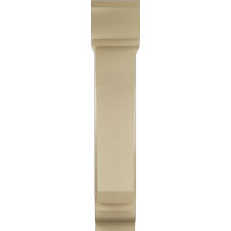 Ekena Millwork - BKTUR0756X28X40LEC01RCPR - Timberthane Faux Wood Legacy Style Bracket w/ Offset Brace, Traditional Ends, 7 1/2"W x 28"D x 40"H, Primed Tan