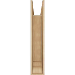 Ekena Millwork - BKTUR0756X28X40LEC01RCPR - Timberthane Faux Wood Legacy Style Bracket w/ Offset Brace, Traditional Ends, 7 1/2"W x 28"D x 40"H, Primed Tan