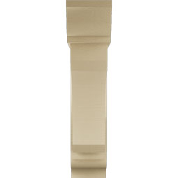 Ekena Millwork - BKTUR0756X30X34LEC01RCPR - Timberthane Faux Wood Legacy Style Bracket w/ Offset Brace, Traditional Ends, 7 1/2"W x 30"D x 34"H, Primed Tan