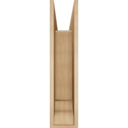 Ekena Millwork - BKTUR0756X30X34LEC01RCPR - Timberthane Faux Wood Legacy Style Bracket w/ Offset Brace, Traditional Ends, 7 1/2"W x 30"D x 34"H, Primed Tan