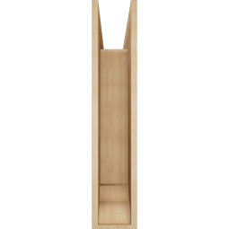 Ekena Millwork - BKTUR0756X30X38LEC01RCPR - Timberthane Faux Wood Legacy Style Bracket w/ Offset Brace, Traditional Ends, 7 1/2"W x 30"D x 38"H, Primed Tan