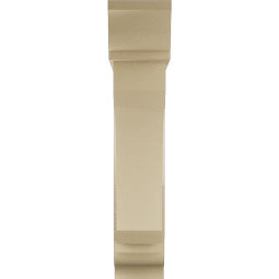 Ekena Millwork - BKTUR0756X32X38LEC01RCPR - Timberthane Faux Wood Legacy Style Bracket w/ Offset Brace, Traditional Ends, 7 1/2"W x 32"D x 38"H, Primed Tan