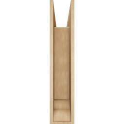 Ekena Millwork - BKTUR0756X32X38LEC01RCPR - Timberthane Faux Wood Legacy Style Bracket w/ Offset Brace, Traditional Ends, 7 1/2"W x 32"D x 38"H, Primed Tan