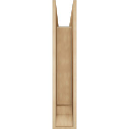Ekena Millwork - BKTUR0756X32X40LEC01RCPR - Timberthane Faux Wood Legacy Style Bracket w/ Offset Brace, Traditional Ends, 7 1/2"W x 32"D x 40"H, Primed Tan