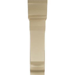 Ekena Millwork - BKTUR0756X34X34LEC01RCPR - Timberthane Faux Wood Legacy Style Bracket w/ Offset Brace, Traditional Ends, 7 1/2"W x 34"D x 34"H, Primed Tan