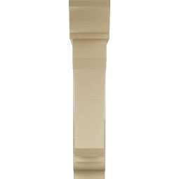 Ekena Millwork - BKTUR0756X34X38LEC01RCPR - Timberthane Faux Wood Legacy Style Bracket w/ Offset Brace, Traditional Ends, 7 1/2"W x 34"D x 38"H, Primed Tan