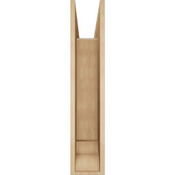 Ekena Millwork - BKTUR0756X34X38LEC01RCPR - Timberthane Faux Wood Legacy Style Bracket w/ Offset Brace, Traditional Ends, 7 1/2"W x 34"D x 38"H, Primed Tan