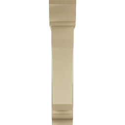 Ekena Millwork - BKTUR0756X34X40LEC01RCPR - Timberthane Faux Wood Legacy Style Bracket w/ Offset Brace, Traditional Ends, 7 1/2"W x 34"D x 40"H, Primed Tan
