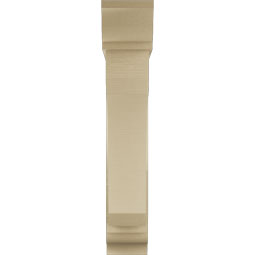Ekena Millwork - BKTUR0756X34X42LEC01RCPR - Timberthane Faux Wood Legacy Style Bracket w/ Offset Brace, Traditional Ends, 7 1/2"W x 34"D x 42"H, Primed Tan