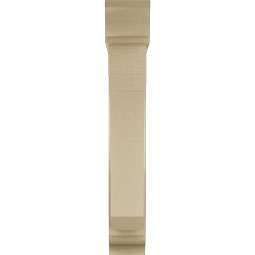 Ekena Millwork - BKTUR0756X36X48LEC01RCPR - Timberthane Faux Wood Legacy Style Bracket w/ Offset Brace, Traditional Ends, 7 1/2"W x 36"D x 48"H, Primed Tan
