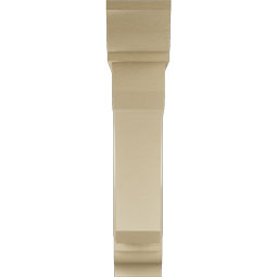 Ekena Millwork - BKTUR0756X38X38LEC01RCPR - Timberthane Faux Wood Legacy Style Bracket w/ Offset Brace, Traditional Ends, 7 1/2"W x 38"D x 38"H, Primed Tan