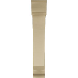 Ekena Millwork - BKTUR0756X38X44LEC01RCPR - Timberthane Faux Wood Legacy Style Bracket w/ Offset Brace, Traditional Ends, 7 1/2"W x 38"D x 44"H, Primed Tan