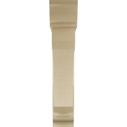 Ekena Millwork - BKTUR0756X40X40LEC01RCPR - Timberthane Faux Wood Legacy Style Bracket w/ Offset Brace, Traditional Ends, 7 1/2"W x 40"D x 40"H, Primed Tan
