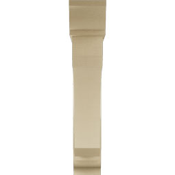 Ekena Millwork - BKTUR0756X42X42LEC01RCPR - Timberthane Faux Wood Legacy Style Bracket w/ Offset Brace, Traditional Ends, 7 1/2"W x 42"D x 42"H, Primed Tan