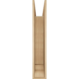 Ekena Millwork - BKTUR0756X42X42LEC01RCPR - Timberthane Faux Wood Legacy Style Bracket w/ Offset Brace, Traditional Ends, 7 1/2"W x 42"D x 42"H, Primed Tan