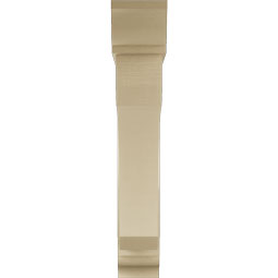 Ekena Millwork - BKTUR0756X44X44LEC01RCPR - Timberthane Faux Wood Legacy Style Bracket w/ Offset Brace, Traditional Ends, 7 1/2"W x 44"D x 44"H, Primed Tan