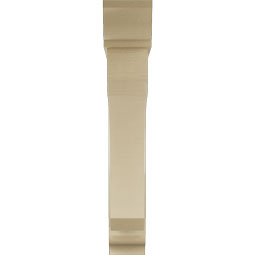 Ekena Millwork - BKTUR0756X46X46LEC01RCPR - Timberthane Faux Wood Legacy Style Bracket w/ Offset Brace, Traditional Ends, 7 1/2"W x 46"D x 46"H, Primed Tan