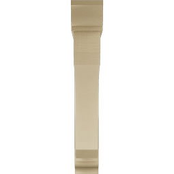 Ekena Millwork - BKTUR0756X48X48LEC01RCPR - Timberthane Faux Wood Legacy Style Bracket w/ Offset Brace, Traditional Ends, 7 1/2"W x 48"D x 48"H, Primed Tan