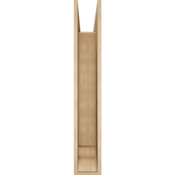 Ekena Millwork - BKTUR0756X48X48LEC01RCPR - Timberthane Faux Wood Legacy Style Bracket w/ Offset Brace, Traditional Ends, 7 1/2"W x 48"D x 48"H, Primed Tan