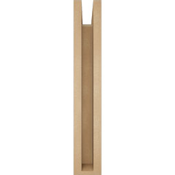 Ekena Millwork - BKTUR0352X14X22LEC05RCPR - Timberthane Faux Wood Legacy Style Bracket w/ Offset Brace, Block Ends, 3 1/2"W x 14"D x 22"H, Primed Tan