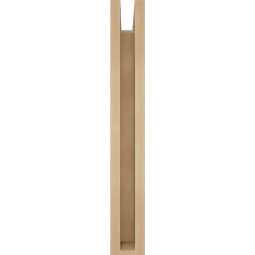 Ekena Millwork - BKTUR0352X14X26LEC05RCPR - Timberthane Faux Wood Legacy Style Bracket w/ Offset Brace, Block Ends, 3 1/2"W x 14"D x 26"H, Primed Tan
