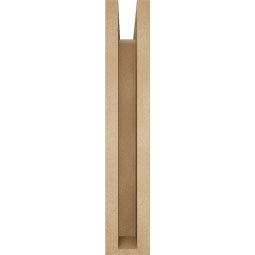 Ekena Millwork - BKTUR0352X16X20LEC05RCPR - Timberthane Faux Wood Legacy Style Bracket w/ Offset Brace, Block Ends, 3 1/2"W x 16"D x 20"H, Primed Tan